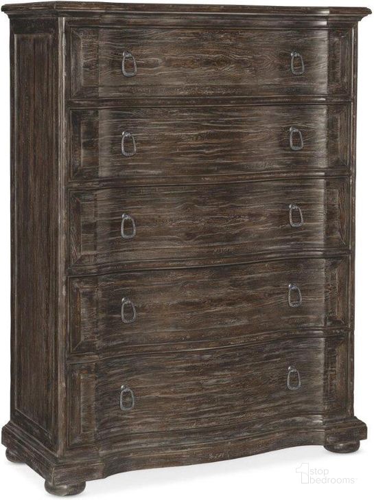 The appearance of Traditions Six-Drawer Chest 5961-90010-89 designed by Hooker in the traditional interior design. This dark wood piece of furniture  was selected by 1StopBedrooms from Traditions Collection to add a touch of cosiness and style into your home. Sku: 5961-90010-89. Material: Wood. Product Type: Chest. Image1