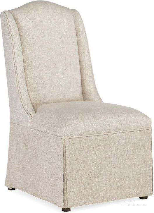 The appearance of Traditions Slipper Side Chair Set Of 2 designed by Hooker in the traditional interior design. This beige piece of furniture  was selected by 1StopBedrooms from Traditions Collection to add a touch of cosiness and style into your home. Sku: 5961-75600-05. Material: Fabric. Product Type: Side Chair. Image1