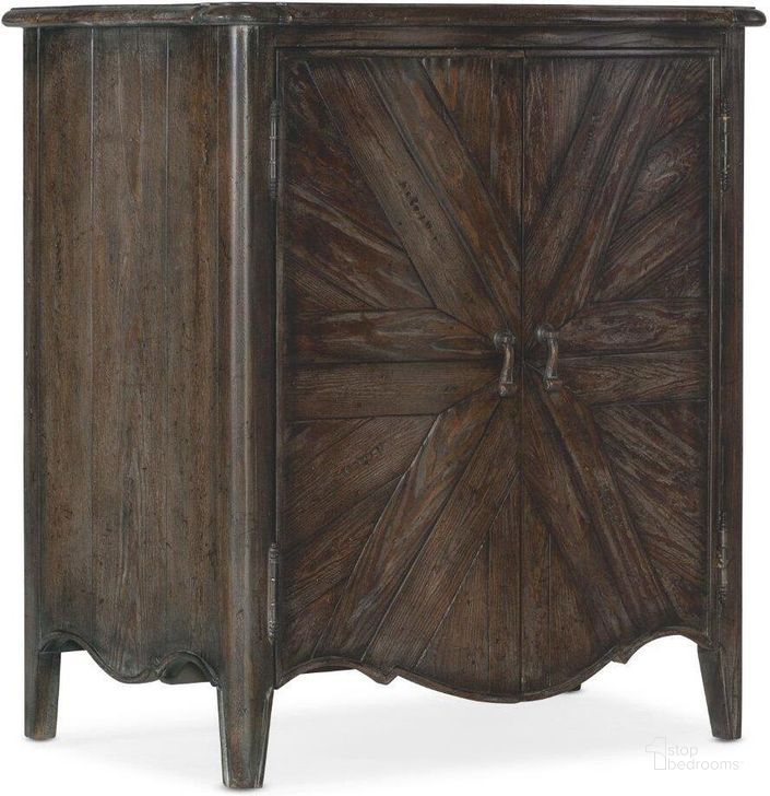 The appearance of Traditions Two-Door Nightstand 5961-90015-89 designed by Hooker in the traditional interior design. This dark wood piece of furniture  was selected by 1StopBedrooms from Traditions Collection to add a touch of cosiness and style into your home. Sku: 5961-90015-89. Material: Wood. Product Type: Nightstand. Image1