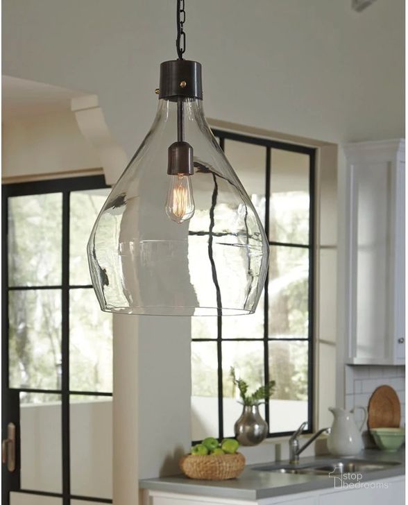 The appearance of Tranqford Clear/Gray Pendant Lighting designed by Versailles Home in the traditional interior design. This clear/gray piece of furniture  was selected by 1StopBedrooms from Tranqford Collection to add a touch of cosiness and style into your home. Sku: L000468. Material: Glass. Product Type: Pendant Lighting. Image1