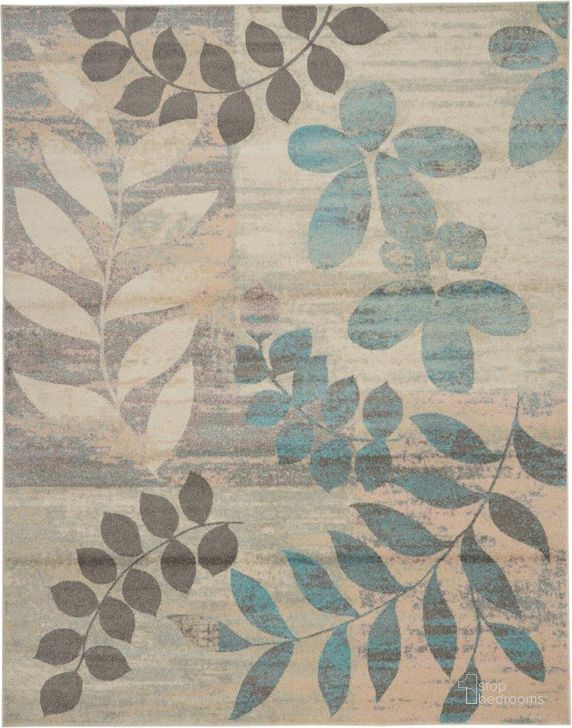 The appearance of Tranquil Ivory And Light Blue 7 X 10 Area Rug designed by Nourison in the country / farmhouse interior design. This ivory and light blue piece of furniture  was selected by 1StopBedrooms from Tranquil Collection to add a touch of cosiness and style into your home. Sku: 99446767714. Material: Polypropylene. Product Type: Area Rugs. Image1