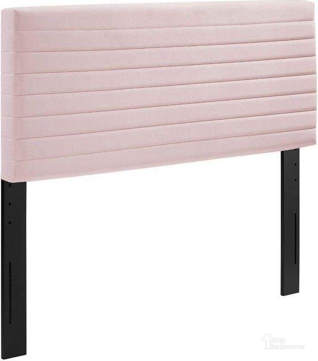 The appearance of Tranquil Pink Full/Queen Headboard designed by Modway in the modern / contemporary interior design. This pink piece of furniture  was selected by 1StopBedrooms from Tranquil Collection to add a touch of cosiness and style into your home. Sku: MOD-7024-PNK. Product Type: Headboard. Bed Size: Queen. Material: MDF. Image1