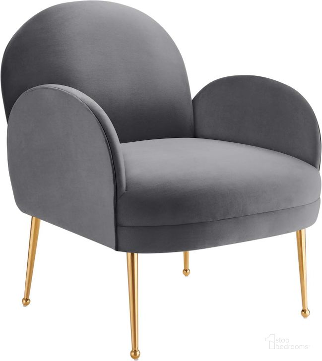 The appearance of Transcend Performance Velvet Arm Chair In Gray designed by Modway in the modern / contemporary interior design. This gray piece of furniture  was selected by 1StopBedrooms from Transcend Collection to add a touch of cosiness and style into your home. Sku: EEI-5026-GRY. Material: Wood. Product Type: Arm Chair. Image1