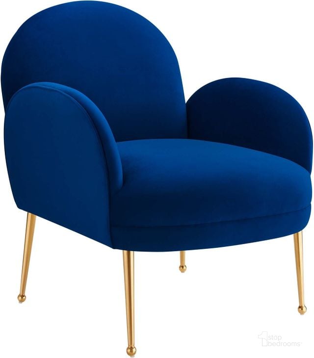 The appearance of Transcend Performance Velvet Arm Chair In Navy designed by Modway in the modern / contemporary interior design. This navy piece of furniture  was selected by 1StopBedrooms from Transcend Collection to add a touch of cosiness and style into your home. Sku: EEI-5026-NAV. Material: Wood. Product Type: Arm Chair. Image1