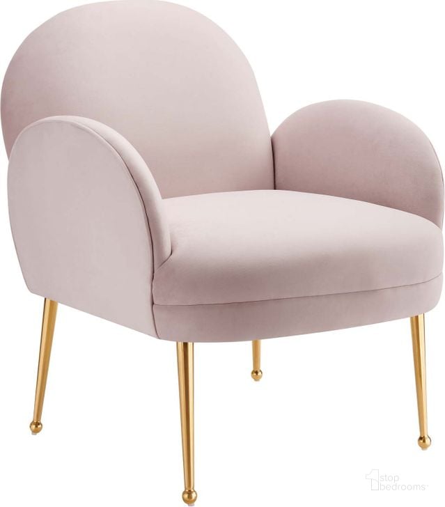 The appearance of Transcend Performance Velvet Arm Chair In Pink designed by Modway in the modern / contemporary interior design. This pink piece of furniture  was selected by 1StopBedrooms from Transcend Collection to add a touch of cosiness and style into your home. Sku: EEI-5026-PNK. Material: Wood. Product Type: Arm Chair. Image1