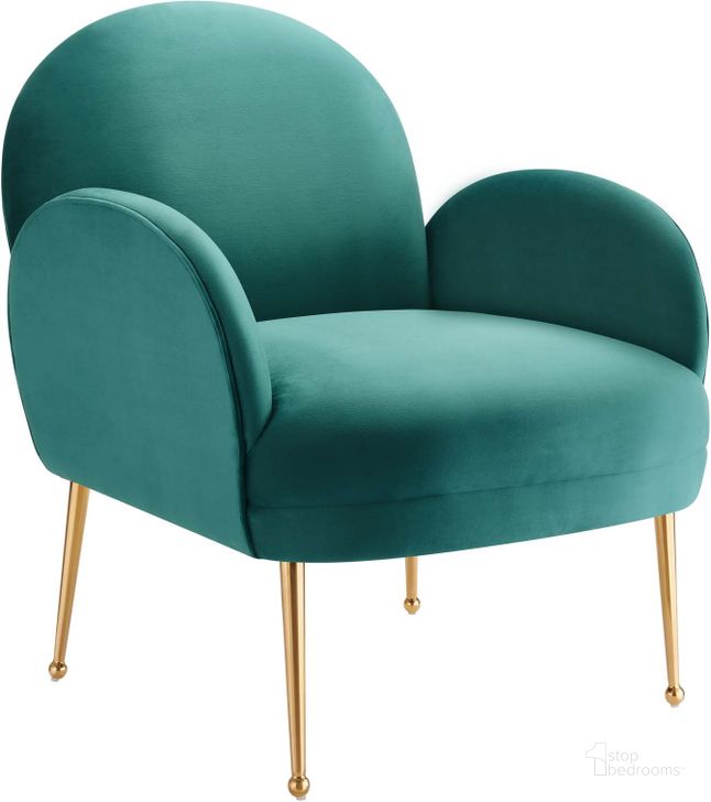 The appearance of Transcend Performance Velvet Arm Chair In Teal designed by Modway in the modern / contemporary interior design. This teal piece of furniture  was selected by 1StopBedrooms from Transcend Collection to add a touch of cosiness and style into your home. Sku: EEI-5026-TEA. Material: Wood. Product Type: Arm Chair. Image1