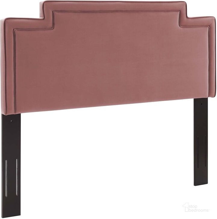 The appearance of Transfix Performance Velvet Twin Headboard In Dusty Rose designed by Modway in the  interior design. This dusty rose piece of furniture  was selected by 1StopBedrooms from Transfix Collection to add a touch of cosiness and style into your home. Sku: MOD-6574-DUS. Product Type: Headboard. Bed Size: Twin. Material: MDF. Image1