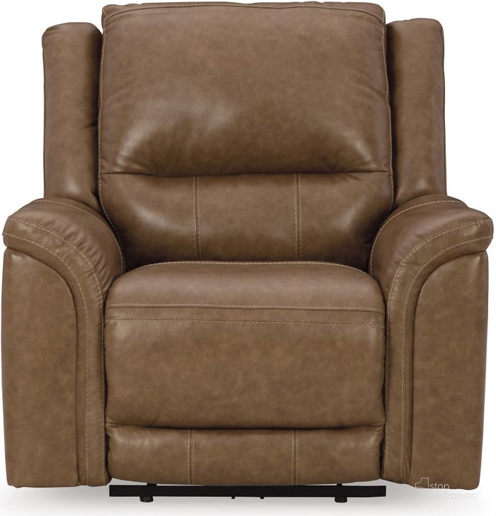 The appearance of Trasimeno Power Recliner In Caramel designed by Signature Design by Ashley in the modern / contemporary interior design. This caramel piece of furniture  was selected by 1StopBedrooms from Trasimeno Collection to add a touch of cosiness and style into your home. Sku: U8281513. Product Type: Recliner. Material: Leather Match. Image1