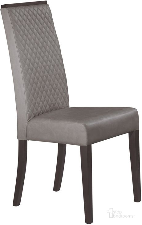 The appearance of Travertine Dining Chair In Grey and Oak designed by J&M in the modern / contemporary interior design. This grey and oak piece of furniture  was selected by 1StopBedrooms from Travertine Collection to add a touch of cosiness and style into your home. Sku: 18772-DC. Product Type: Dining Chair. Image1