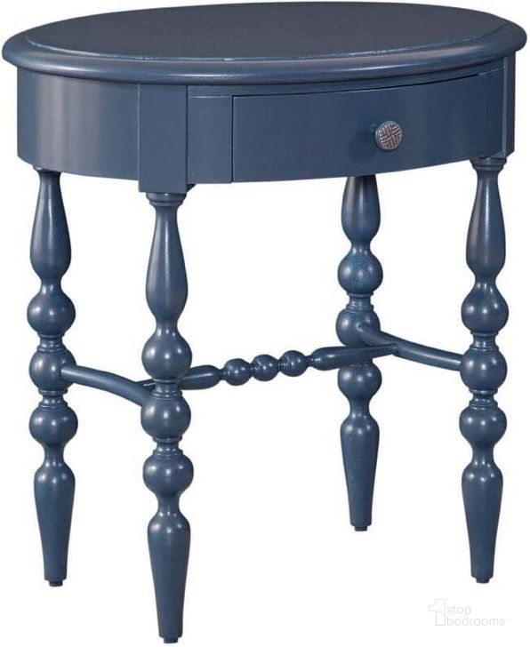 The appearance of Travis View Blue Accent Table designed by Bennett Interiors in the transitional interior design. This blue piece of furniture  was selected by 1StopBedrooms from Travis View Collection to add a touch of cosiness and style into your home. Sku: 3950-410. Material: Wood. Product Type: Accent Table.