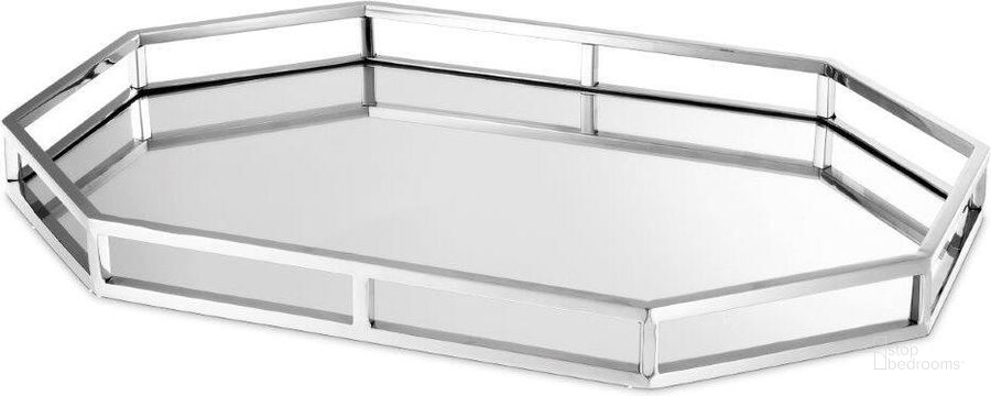 The appearance of Tray Pelagos Rectangular Octagonal designed by Eichholtz in the modern / contemporary interior design. This nickel piece of furniture  was selected by 1StopBedrooms from  to add a touch of cosiness and style into your home. Sku: 110517. Material: Glass. Product Type: Tray. Image1