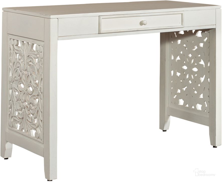 The appearance of Trellis Lane Accent Writing Desk designed by Liberty in the transitional interior design. This white piece of furniture  was selected by 1StopBedrooms from Trellis Lane Collection to add a touch of cosiness and style into your home. Sku: 2094-AC3000. Material: Wood. Product Type: Writing Desk. Image1