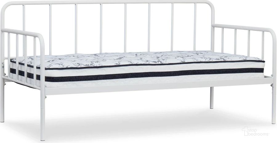 The appearance of Trentlore White Twin Metal Day Bed With Platform designed by Signature Design by Ashley in the modern / contemporary interior design. This white piece of furniture  was selected by 1StopBedrooms from Trentlore Collection to add a touch of cosiness and style into your home. Sku: B076-280. Bed Type: Daybed. Material: Metal. Product Type: DayBed. Image1