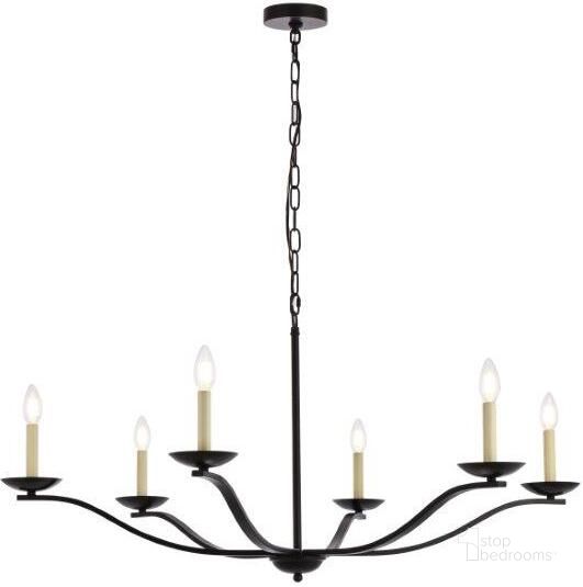 The appearance of Trey 42 Inch Pendant In Black designed by Elegant Lighting in the transitional interior design. This black piece of furniture  was selected by 1StopBedrooms from Trey Collection to add a touch of cosiness and style into your home. Sku: LD641D42BK. Product Type: Pendant Lighting. Material: Iron. Image1