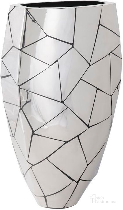 The appearance of Triangle Crazy Cut Planter In Silver PH100871 designed by Phillips Collection in the modern / contemporary interior design. This silver piece of furniture  was selected by 1StopBedrooms from Crazy Cut Collection to add a touch of cosiness and style into your home. Sku: PH100871. Product Type: Planter. Material: Resin.