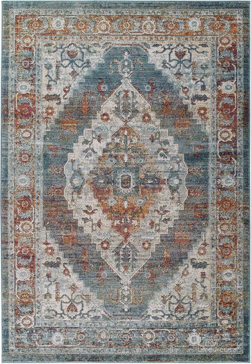 The appearance of Tribute Multicolor Camellia Distressed Vintage Floral Persian Medallion 8x10 Area Rug designed by Modway in the modern / contemporary interior design. This multicolor piece of furniture  was selected by 1StopBedrooms from Tribute Collection to add a touch of cosiness and style into your home. Sku: R-1189A-810. Material: Polyester. Product Type: Area Rugs. Image1