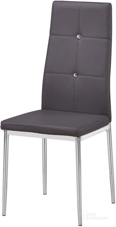 The appearance of Trina Bi Cast Leather Dining Side Chair Set of 2 In Gray designed by Best Master Furniture in the modern / contemporary interior design. This gray piece of furniture  was selected by 1StopBedrooms from Trina Collection to add a touch of cosiness and style into your home. Sku: T246G. Material: Leather. Product Type: Side Chair. Image1