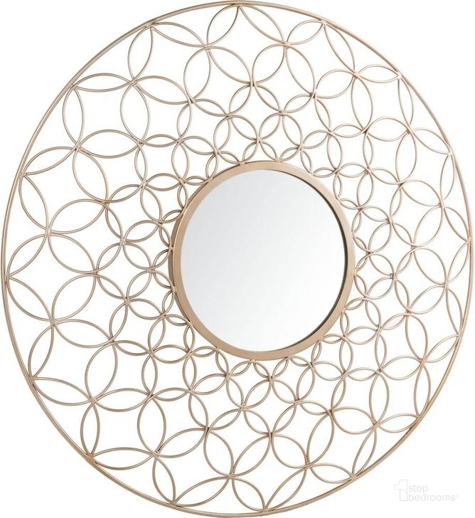 The appearance of Trinda Champagne Mirror designed by Safavieh in the modern / contemporary interior design. This champagne piece of furniture  was selected by 1StopBedrooms from Safavieh MRR Collection to add a touch of cosiness and style into your home. Sku: MRR3017A. Product Type: Mirror. Material: Iron. Image1