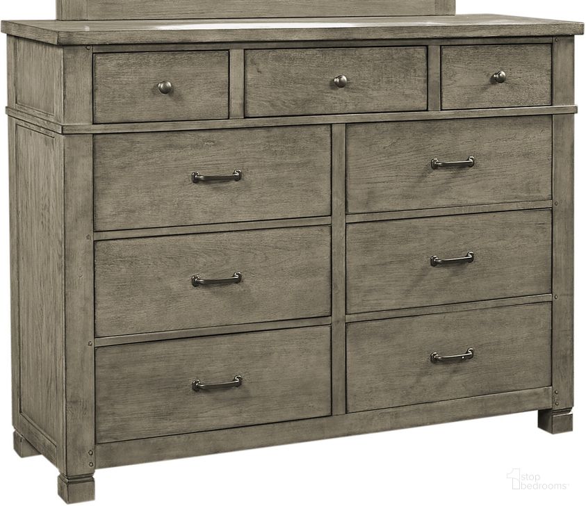 The appearance of Tromie Stone Chesser Dresser designed by Windsor Home in the traditional interior design. This stone piece of furniture  was selected by 1StopBedrooms from Tromie Collection to add a touch of cosiness and style into your home. Sku: I45-455. Material: Wood. Product Type: Chesser. Image1