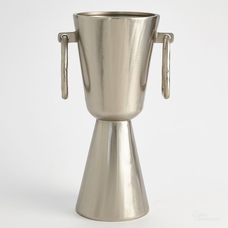 The appearance of Trophy Urn In Nickel designed by Global Views in the modern / contemporary interior design. This nickel piece of furniture  was selected by 1StopBedrooms from Trophy Collection to add a touch of cosiness and style into your home. Sku: 9.93696. Product Type: Decorative Accessory. Material: Iron. Image1