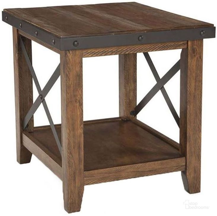 The appearance of Taos Canyon End Table designed by Intercon in the transitional interior design. This brown piece of furniture  was selected by 1StopBedrooms from Taos Collection to add a touch of cosiness and style into your home. Sku: TS-TA-2226-CYB-C. Product Type: End Table. Image1