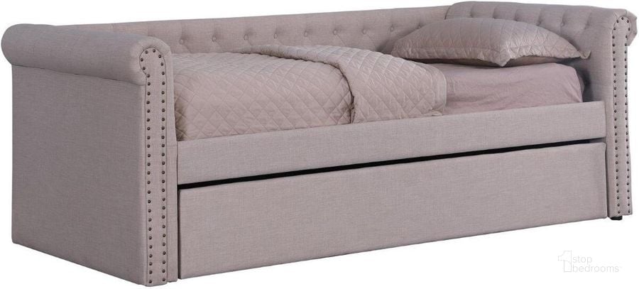The appearance of Tufted Transitional Fabric Daybed With Trundle In Beige designed by Best Master Furniture in the transitional interior design. This beige piece of furniture  was selected by 1StopBedrooms from Tufted Collection to add a touch of cosiness and style into your home. Sku: LT002B-2;LT002B-1. Bed Type: Daybed. Material: Fabric. Product Type: DayBed. Image1