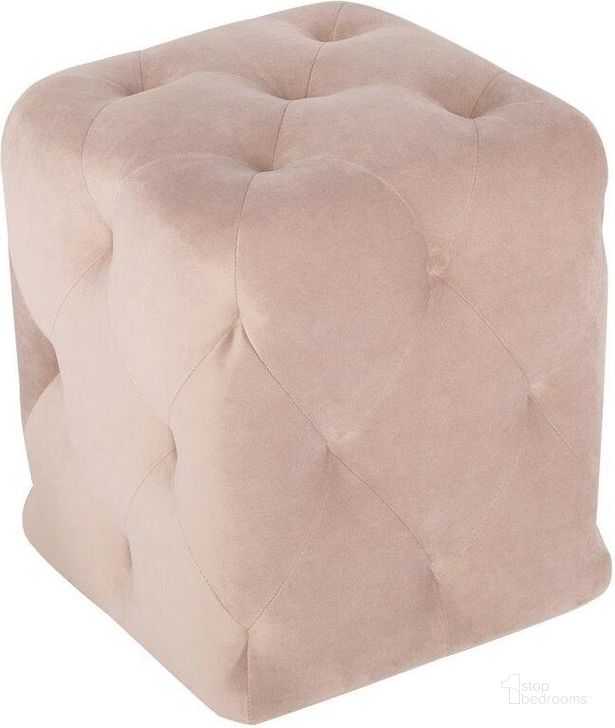 The appearance of Tufty Blush Tall Ottoman designed by Nuevo in the modern / contemporary interior design. This pink piece of furniture  was selected by 1StopBedrooms from Tufty Collection to add a touch of cosiness and style into your home. Sku: HGSC424. Product Type: Ottoman. Material: Plastic. Image1