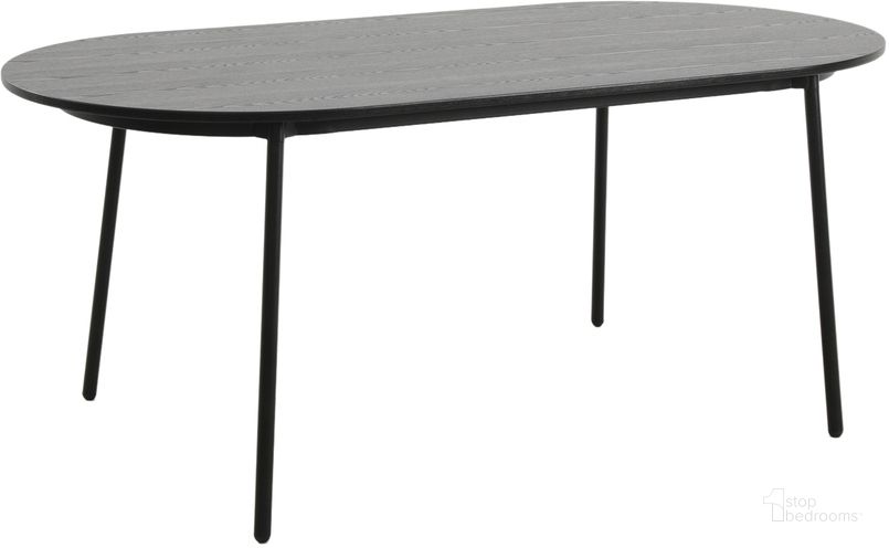 The appearance of Tule 71 Inch Oval Dining Table In Black designed by LeisureMod in the modern / contemporary interior design. This black piece of furniture  was selected by 1StopBedrooms from Tule Collection to add a touch of cosiness and style into your home. Sku: TT70BL. Table Base Style: Legs. Table Top Shape: Oval. Product Type: Dining Table. Material: MDF. Size: 71". Image1
