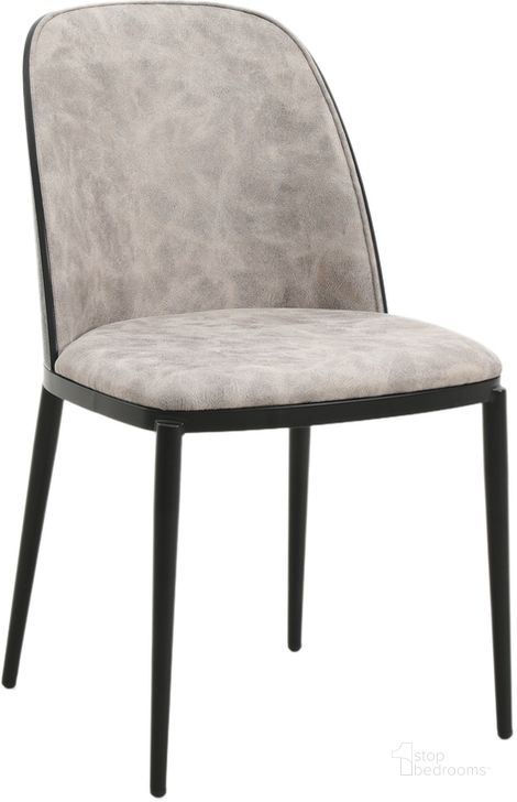 The appearance of Tule Fabric Dining Side Chair In Black and Charcoal designed by LeisureMod in the transitional interior design. This charcoal and black piece of furniture  was selected by 1StopBedrooms from Tule Collection to add a touch of cosiness and style into your home. Sku: TCBL18CH. Material: Wood. Product Type: Side Chair. Image1