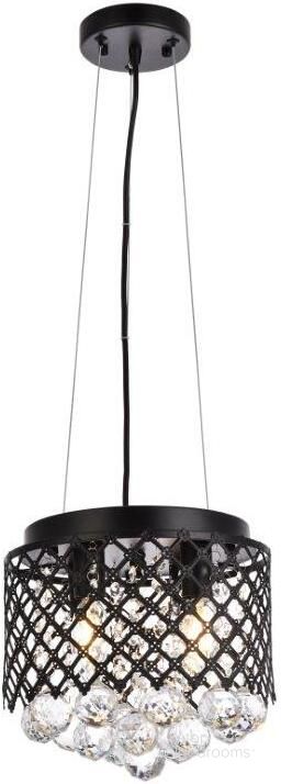 The appearance of Tully 4 Lights Pendant In Black LD520D10BK designed by Elegant Lighting in the transitional interior design. This black piece of furniture  was selected by 1StopBedrooms from Tully Collection to add a touch of cosiness and style into your home. Sku: LD520D10BK. Product Type: Pendant Lighting. Material: Iron. Image1