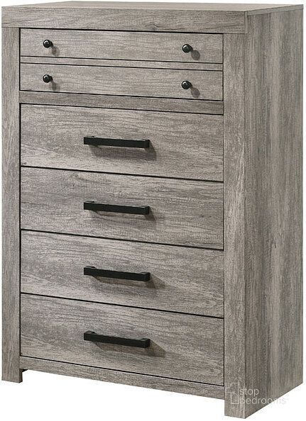 The appearance of Tundra Chest designed by Crown Mark in the transitional interior design. This light brown piece of furniture  was selected by 1StopBedrooms from Tundra Collection to add a touch of cosiness and style into your home. Sku: B5520-4. Product Type: Chest. Image1