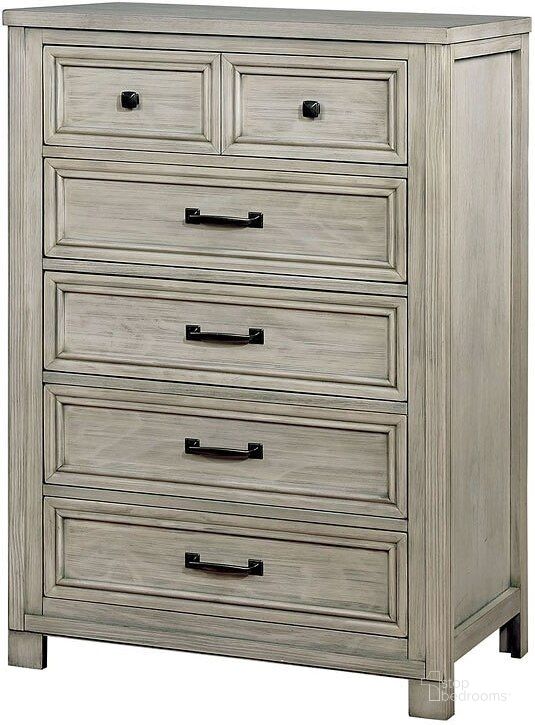 The appearance of Tywyn Antique White Chest designed by Furniture of America in the transitional interior design. This white piece of furniture  was selected by 1StopBedrooms from Tywyn Collection to add a touch of cosiness and style into your home. Sku: CM7365WH-C. Material: Wood. Product Type: Chest. Image1