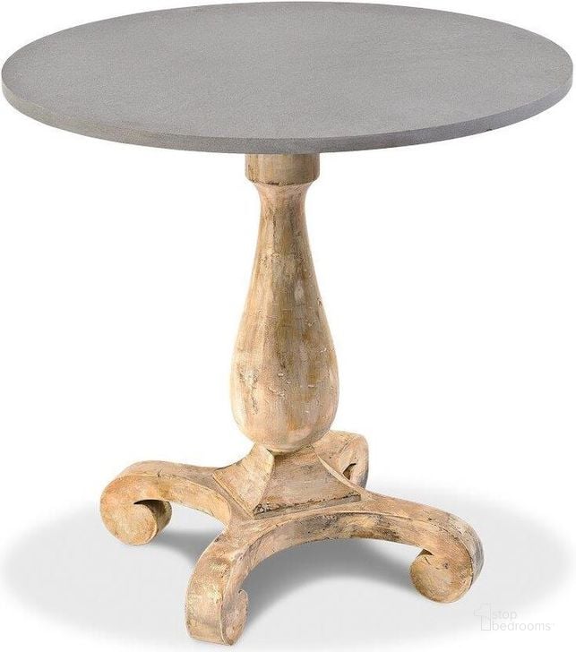 The appearance of U090-As Antique Oak And Gray Stone Bistro Table designed by Sarreid in the traditional interior design. This brown piece of furniture  was selected by 1StopBedrooms from  to add a touch of cosiness and style into your home. Sku: U090-AS. Table Base Style: Pedestal. Table Top Shape: Round. Product Type: Dining Table. Size: 30.