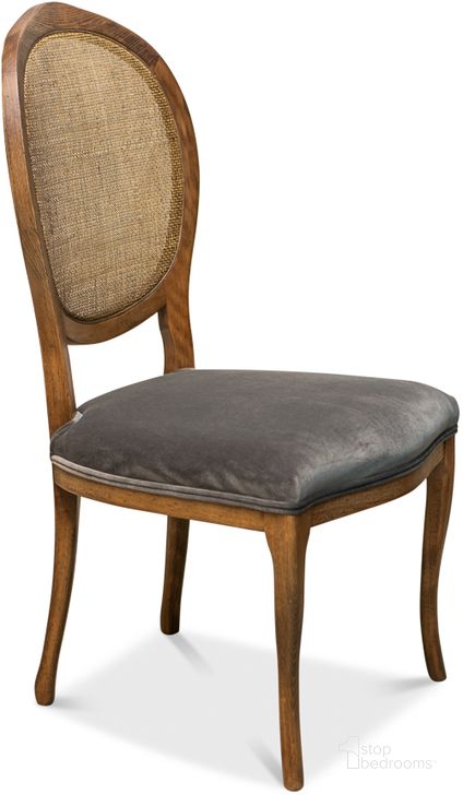 The appearance of U093 07F12 Driftwood Charcoal Oval Cane Back Side Chair Set Of 2 designed by Sarreid in the traditional interior design. This grey piece of furniture  was selected by 1StopBedrooms from  to add a touch of cosiness and style into your home. Sku: U093-07F12. Product Type: Dining Chair. Image1