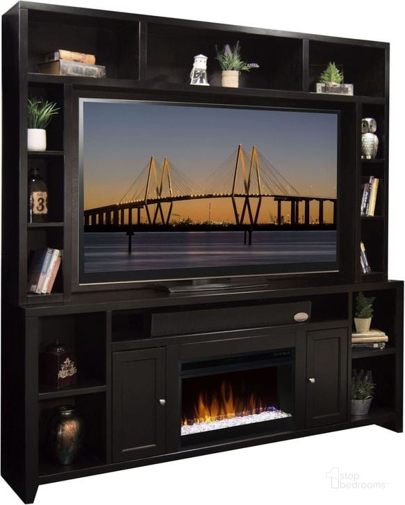 The appearance of Urban Loft Mocha Fireplace Entertainment Center designed by Legends Furniture in the transitional interior design. This brown piece of furniture  was selected by 1StopBedrooms from Urban Loft Collection to add a touch of cosiness and style into your home. Sku: UL5284.MOC;UL1984.MOC. Product Type: Entertainment Centers and Wall. Image1
