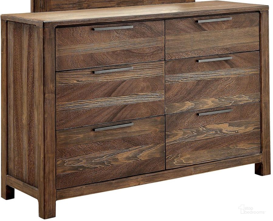 The appearance of Ultinsburg Brown Dresser designed by Isaac Tahari in the transitional interior design. This brown piece of furniture  was selected by 1StopBedrooms from Ultinsburg Collection to add a touch of cosiness and style into your home. Sku: CM7576D. Material: Wood. Product Type: Dresser. Image1