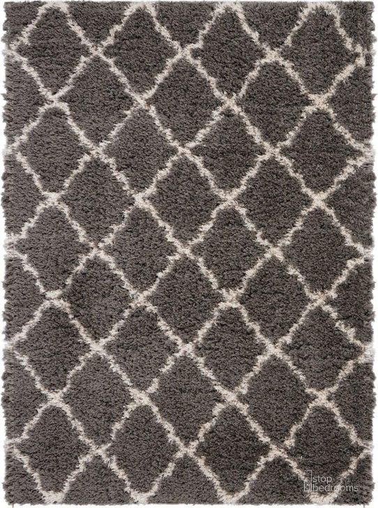 The appearance of Ultra Plush Shag Charcoal And Beige 4 X 6 Area Rug designed by Nourison in the modern / contemporary interior design. This charcoal and beige piece of furniture  was selected by 1StopBedrooms from Ultra Plush Shag Collection to add a touch of cosiness and style into your home. Sku: 99446460011. Material: Polyester. Product Type: Area Rugs. Image1