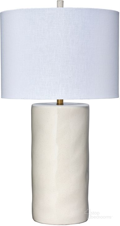 The appearance of Undertow Table Lamp In Cream designed by Jamie Young Company in the traditional interior design. This cream piece of furniture  was selected by 1StopBedrooms from Undertow Collection to add a touch of cosiness and style into your home. Sku: 9UNDERTOTLCR. Material: Ceramic. Product Type: Table Lamp. Image1