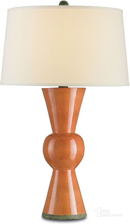 The appearance of Upbeat Orange Table Lamp designed by Currey & Company in the modern / contemporary interior design. This orange piece of furniture  was selected by 1StopBedrooms from Upbeat Collection to add a touch of cosiness and style into your home. Sku: 6351. Product Type: Table Lamp. Material: Iron.