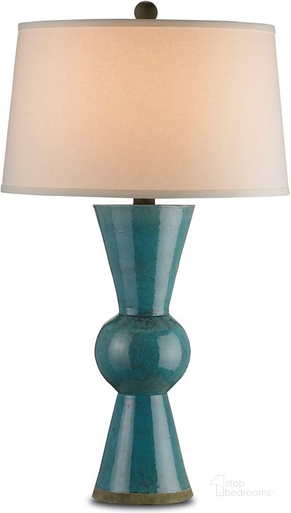 The appearance of Upbeat Teal Table Lamp designed by Currey & Company in the modern / contemporary interior design. This teal piece of furniture  was selected by 1StopBedrooms from Upbeat Collection to add a touch of cosiness and style into your home. Sku: 6896. Product Type: Table Lamp. Material: Iron.