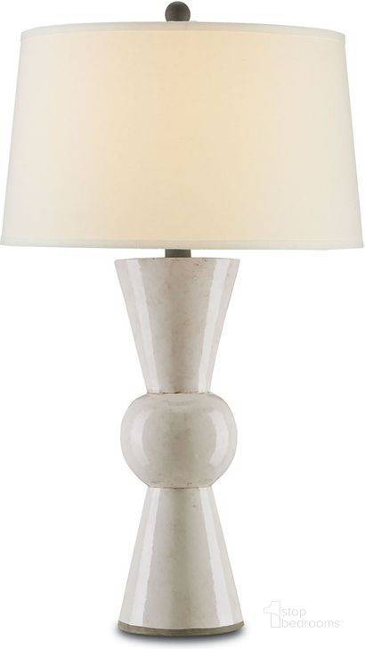 The appearance of Upbeat White Table Lamp designed by Currey & Company in the modern / contemporary interior design. This white piece of furniture  was selected by 1StopBedrooms from Upbeat Collection to add a touch of cosiness and style into your home. Sku: 6198. Product Type: Table Lamp. Material: Iron.