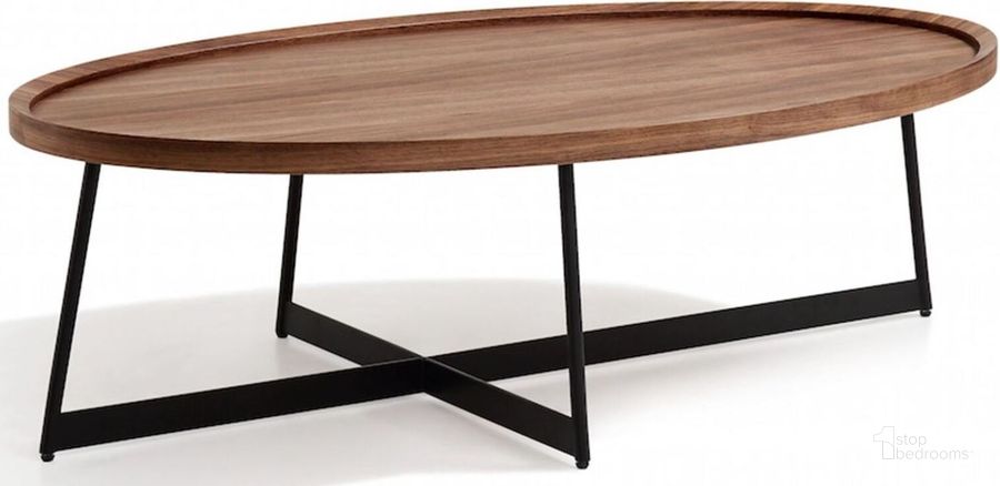 The appearance of Uptown Walnut and Black Coffee Table designed by J&M in the modern / contemporary interior design. This black piece of furniture  was selected by 1StopBedrooms from Uptown Collection to add a touch of cosiness and style into your home. Sku: 17787-CT. Product Type: Coffee Table. Image1