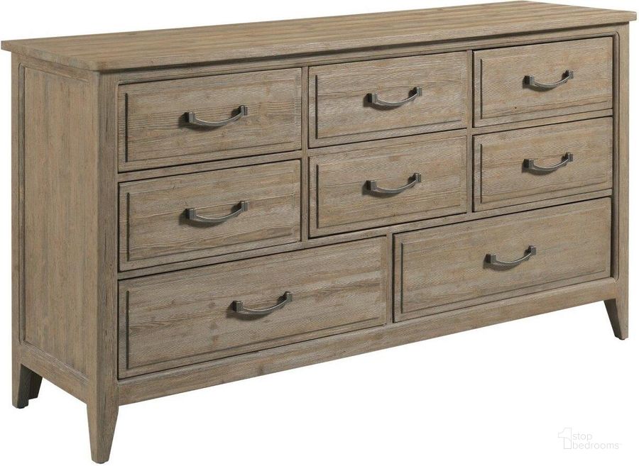 The appearance of Urban Cottage Bancroft Eight Drawer Dresser designed by Kincaid in the country / farmhouse interior design. This light stain piece of furniture  was selected by 1StopBedrooms from Urban Cottage Collection to add a touch of cosiness and style into your home. Sku: 025-130. Material: Wood. Product Type: Dresser. Image1