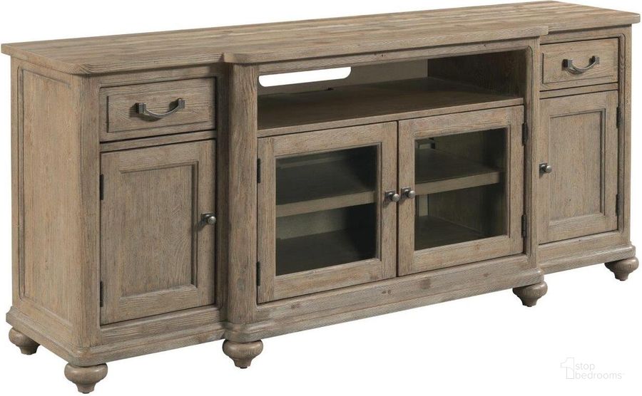 The appearance of Urban Cottage Chatham Entertainment Console designed by Kincaid in the country / farmhouse interior design. This light stain piece of furniture  was selected by 1StopBedrooms from Urban Cottage Collection to add a touch of cosiness and style into your home. Sku: 025-585. Material: Wood. Product Type: Entertainment Console. Image1