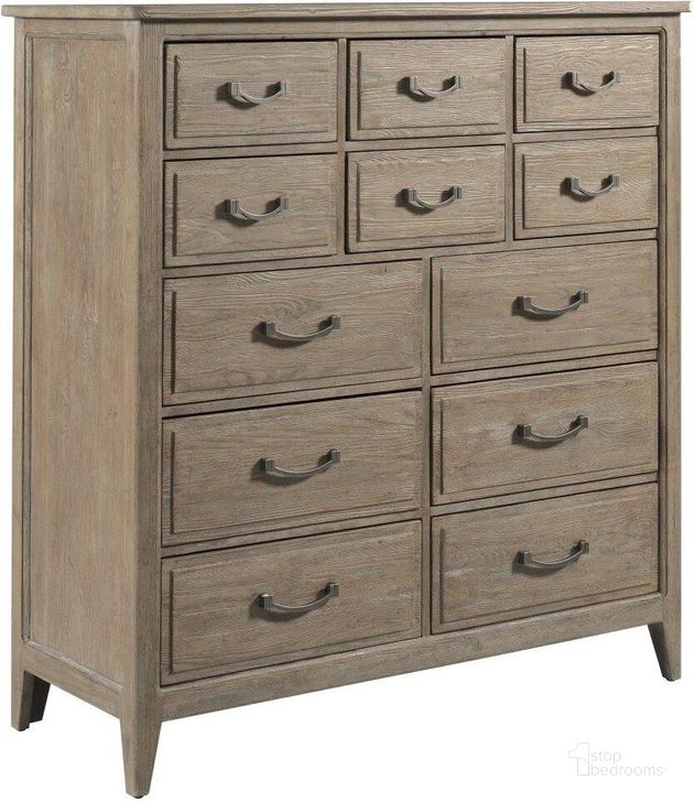 The appearance of Urban Cottage Forester Twelve Drawer Mule Chest designed by Kincaid in the country / farmhouse interior design. This light stain piece of furniture  was selected by 1StopBedrooms from Urban Cottage Collection to add a touch of cosiness and style into your home. Sku: 025-225. Material: Wood. Product Type: Chest. Image1