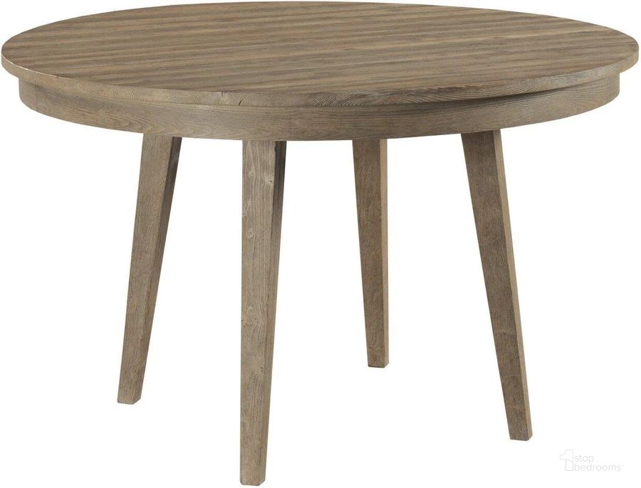 The appearance of Urban Cottage Hazelton Round Dining Table designed by Kincaid in the country / farmhouse interior design. This light stain piece of furniture  was selected by 1StopBedrooms from Urban Cottage Collection to add a touch of cosiness and style into your home. Sku: 025-702. Table Base Style: Legs. Table Top Shape: Round. Material: Wood. Product Type: Dining Table. Image1