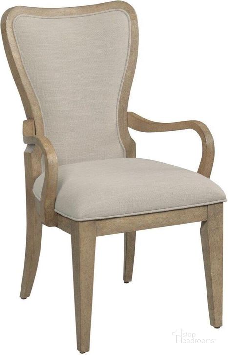 The appearance of Urban Cottage Merritt Upholstered Arm Chair designed by Kincaid in the country / farmhouse interior design. This light stain piece of furniture  was selected by 1StopBedrooms from Urban Cottage Collection to add a touch of cosiness and style into your home. Sku: 025-639. Material: Wood. Product Type: Arm Chair. Image1
