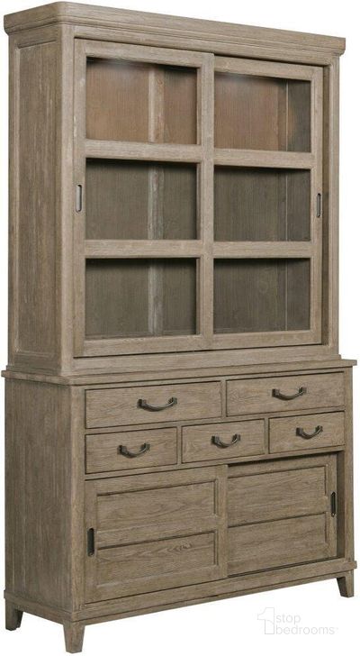 The appearance of Urban Cottage Pierson Display Cabinet designed by Kincaid in the country / farmhouse interior design. This light stain piece of furniture  was selected by 1StopBedrooms from Urban Cottage Collection to add a touch of cosiness and style into your home. Sku: 025-830P. Material: Wood. Product Type: Display Cabinet. Image1