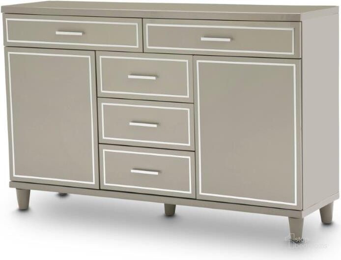 The appearance of Urban Place Dove Grey Dresser designed by AICO in the modern / contemporary interior design. This dove grey piece of furniture  was selected by 1StopBedrooms from Urban Place Collection to add a touch of cosiness and style into your home. Sku: 9027650-803. Product Type: Dresser. Image1