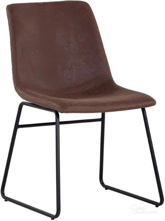 The appearance of Urban Unity Antique Brown Cal Dining Chair Set of 2 designed by Sunpan in the modern / contemporary interior design. This brown piece of furniture  was selected by 1StopBedrooms from Urban Unity Collection to add a touch of cosiness and style into your home. Sku: 104210. Material: Faux Leather. Product Type: Dining Chair. Image1